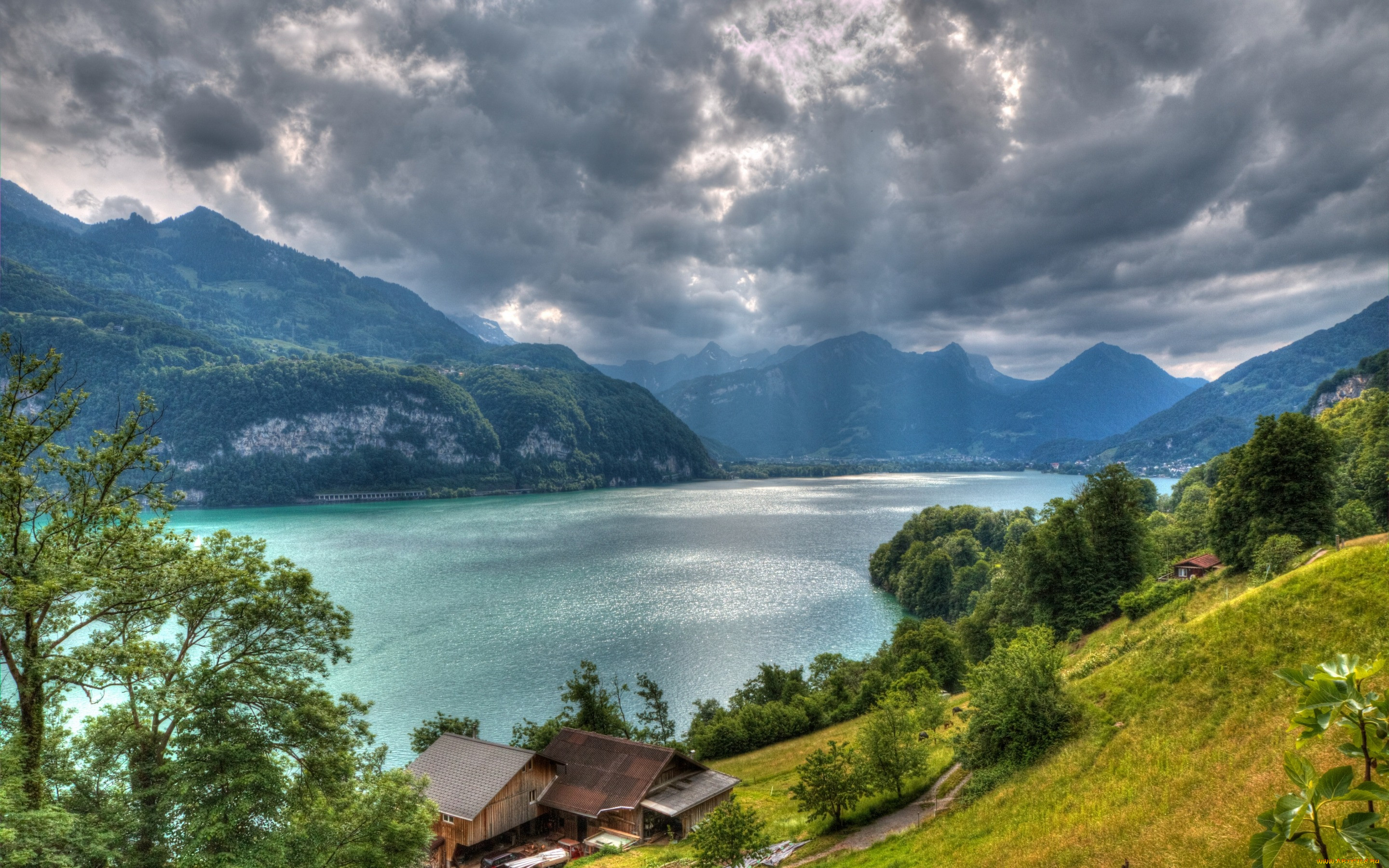 , , , lake, walensee, alps, switzerland, , , , , , , , 